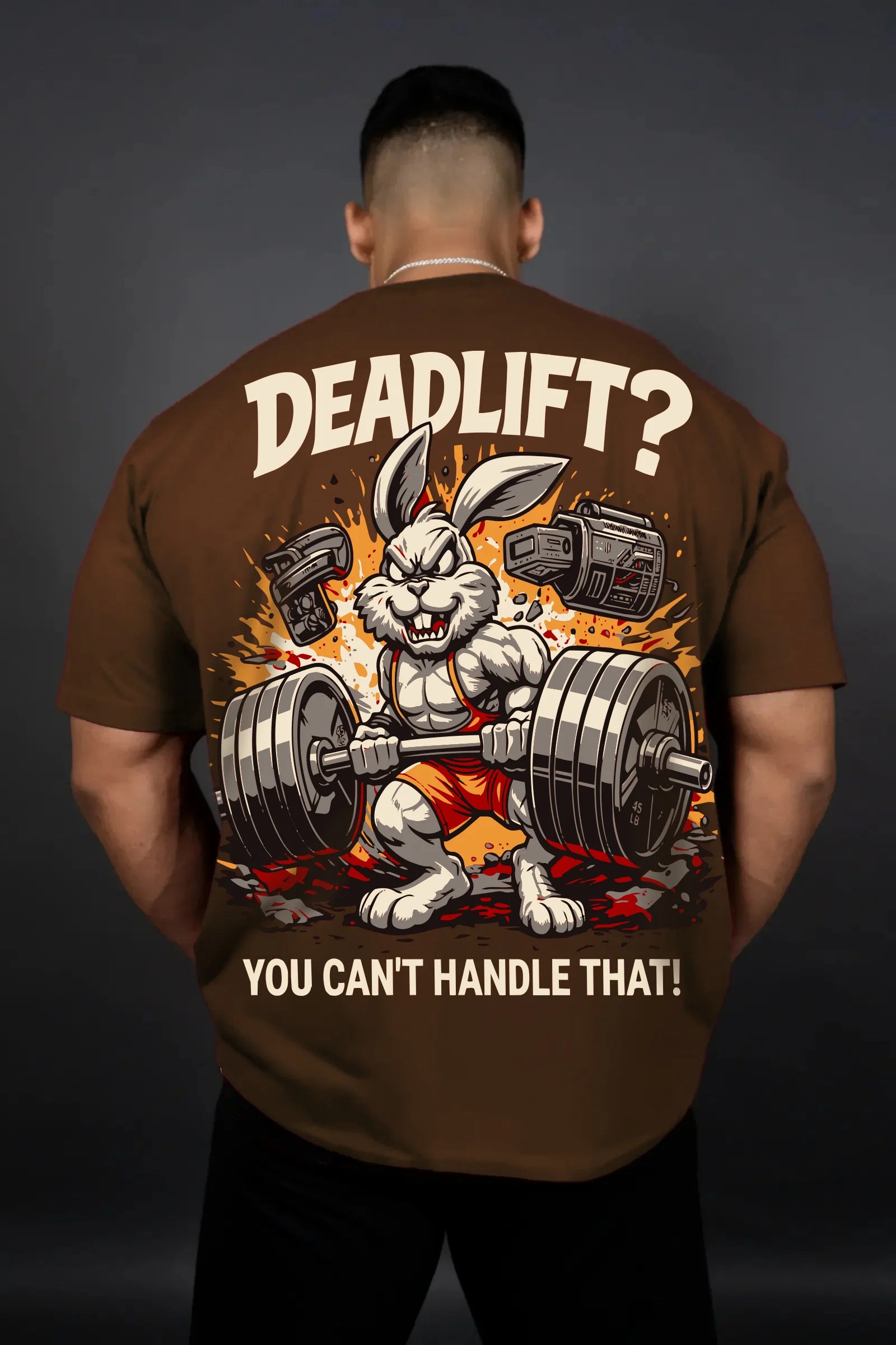 WILDVERVE DEADLIFT CHALLENGE OVERSIZED TEE (CHOCOLATE BROWN)