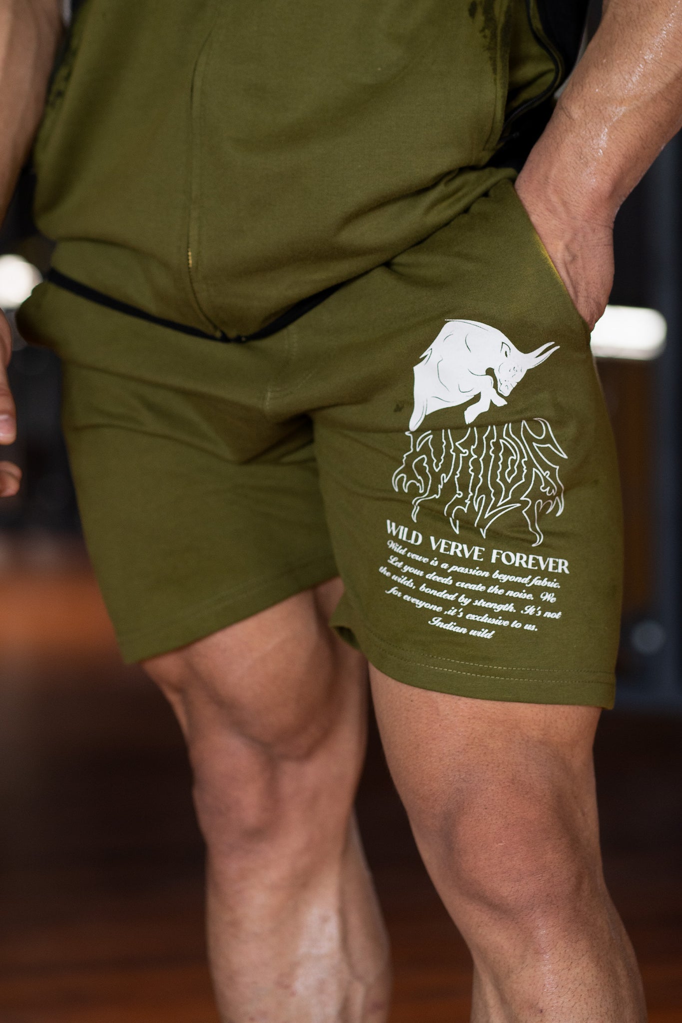 WILDS FLAME "PREMIUM" SHORTS (OLIVE)