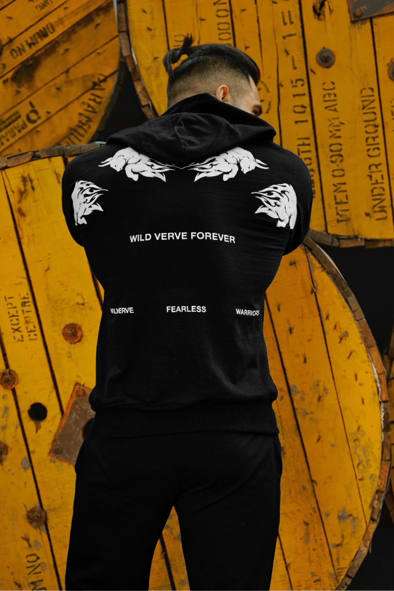 Wild Verve Forever Fiery Bull Streetwear Coord (BLACK)