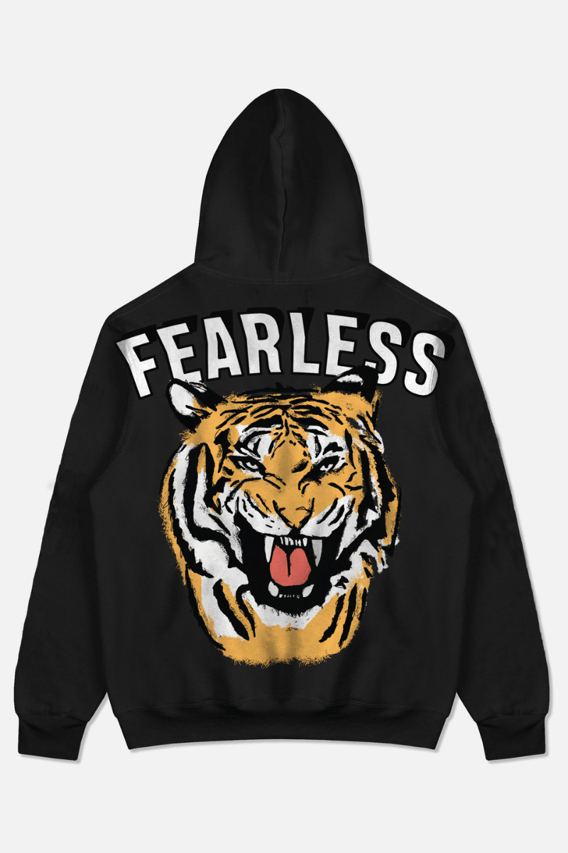 Fearless Roar Oversized Hoodie (BLACK) - THEWILDVERVE