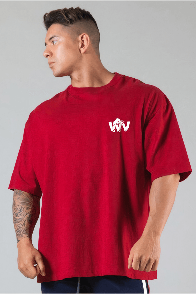 Born To Wild Oversized T-shirt (RED) - Main Image