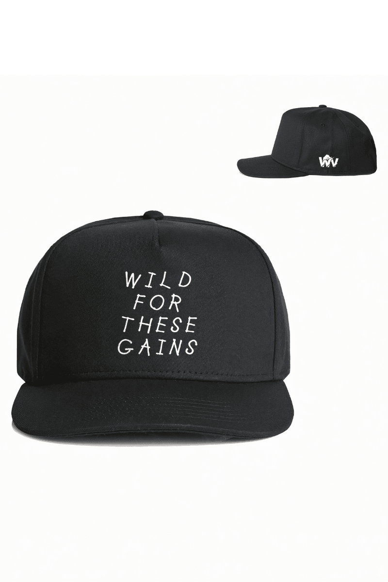 Wild For These Gains - Snapback (Black) - THEWILDVERVE