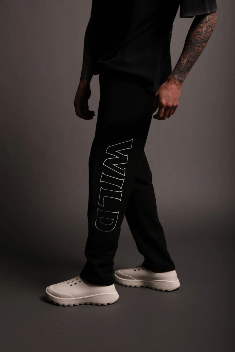 Wide Relaxed Fit Wild Verve Jogger (BLACK)
