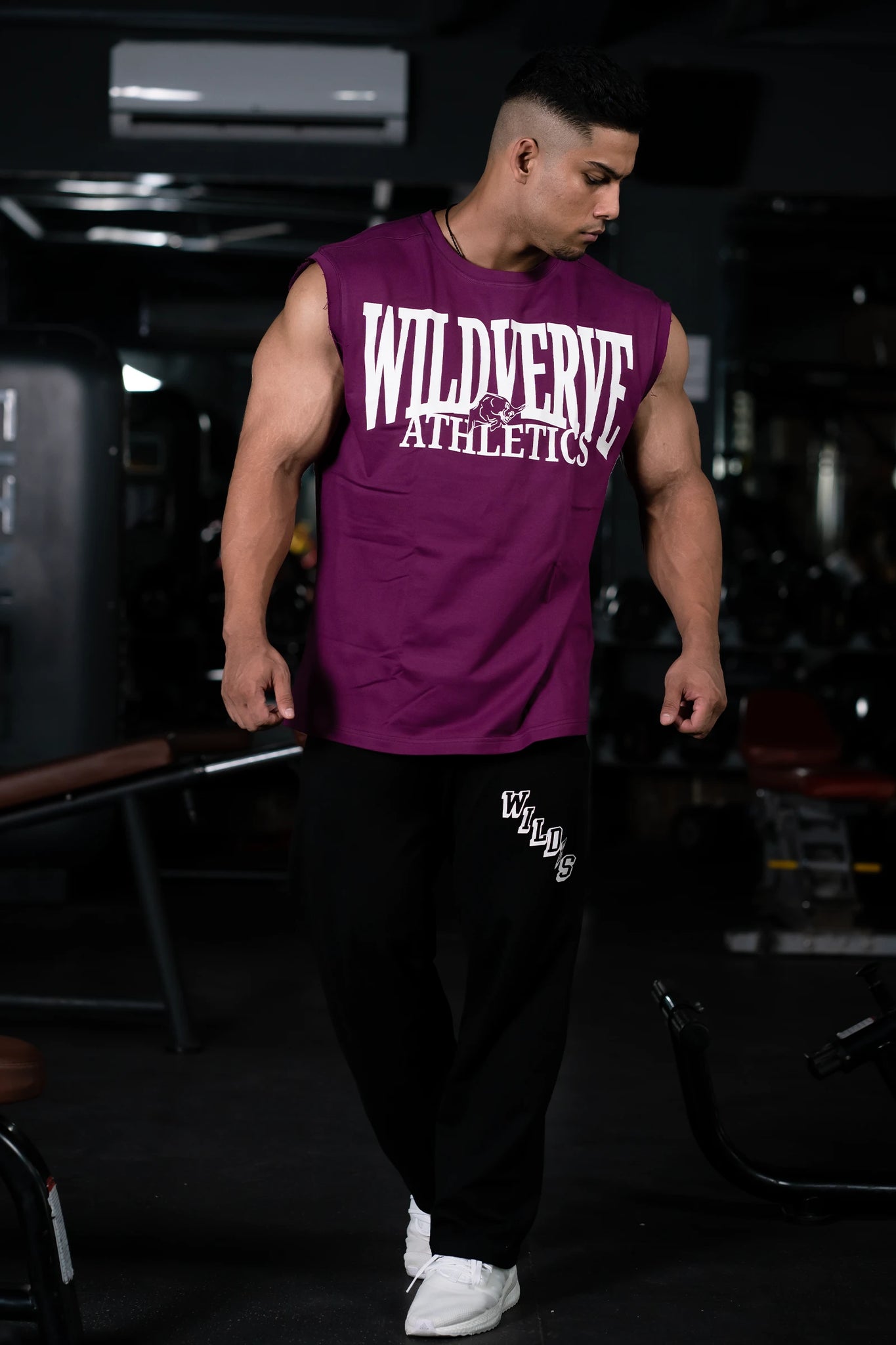 WILD VERVE VINTAGE MUSCLE TANK (MYSTIC PLUM)