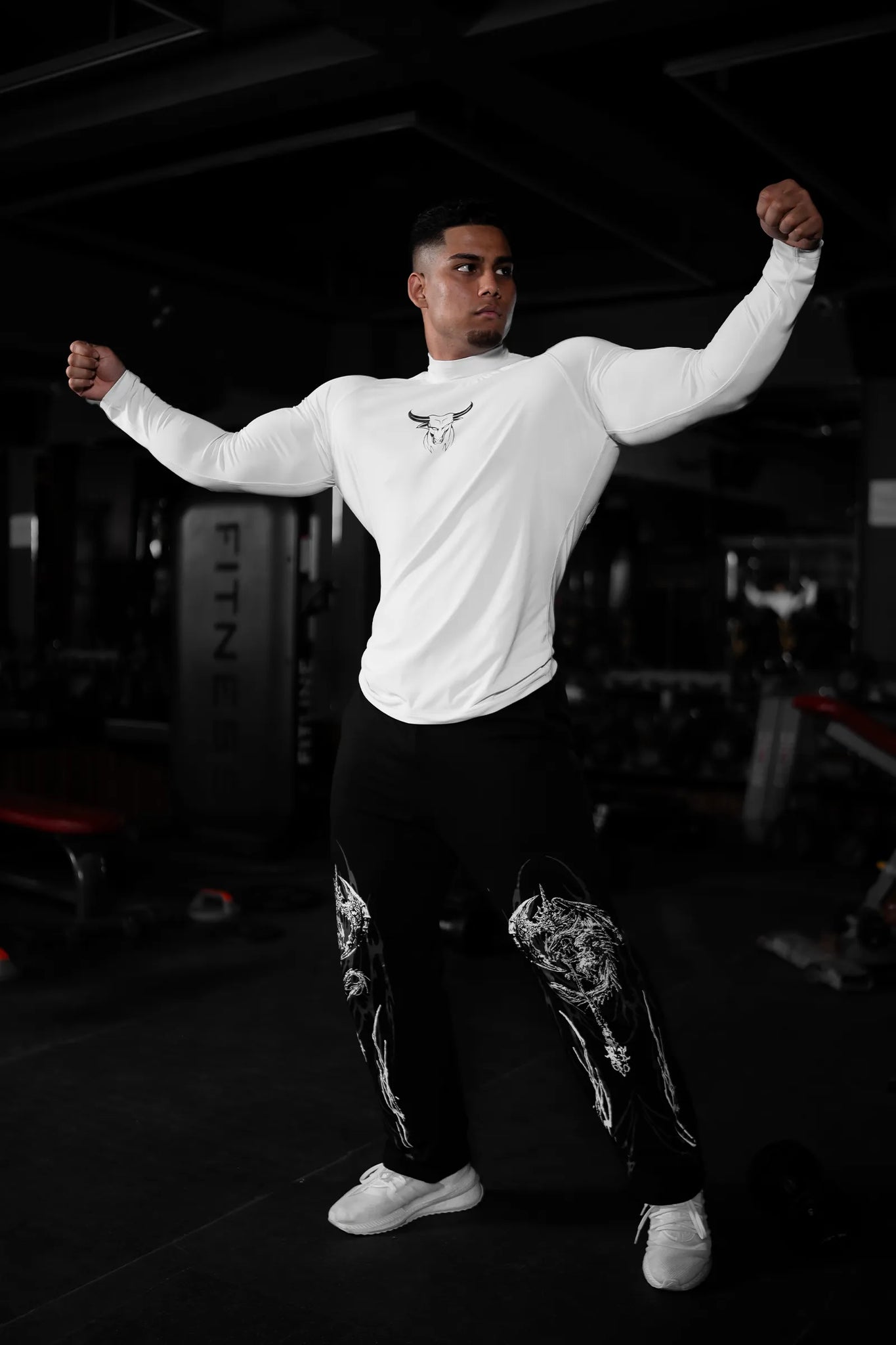 VERVE CORE HIGH-NECK FULL SLEEVE COMPRESSION (WHITE)