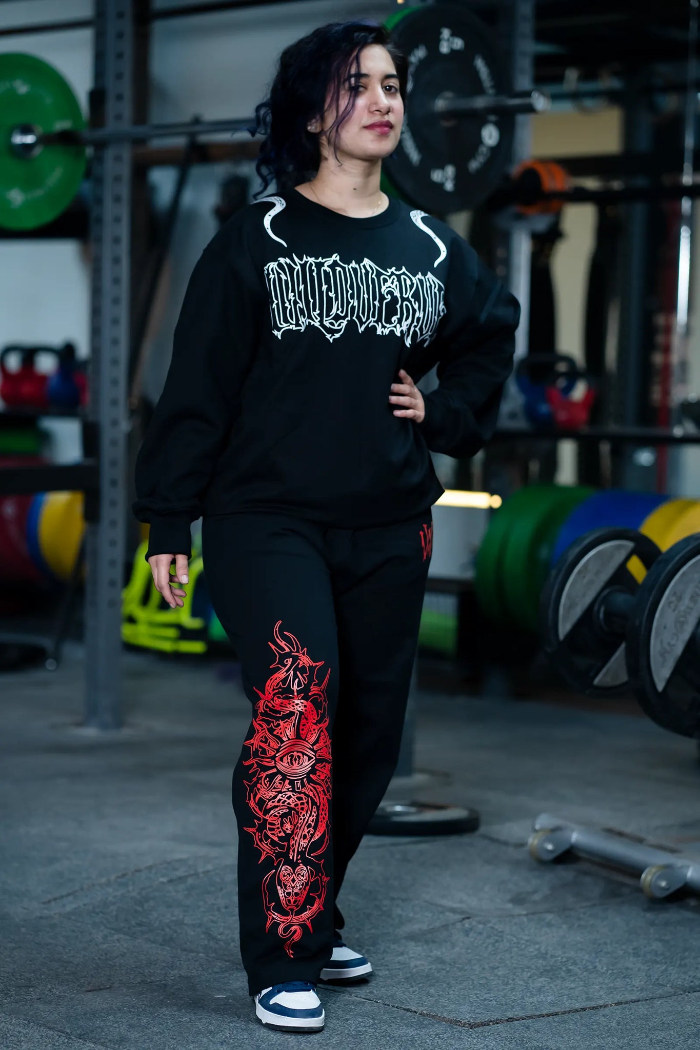 RED STRIKE COUTURE SWEATS (BLACK)