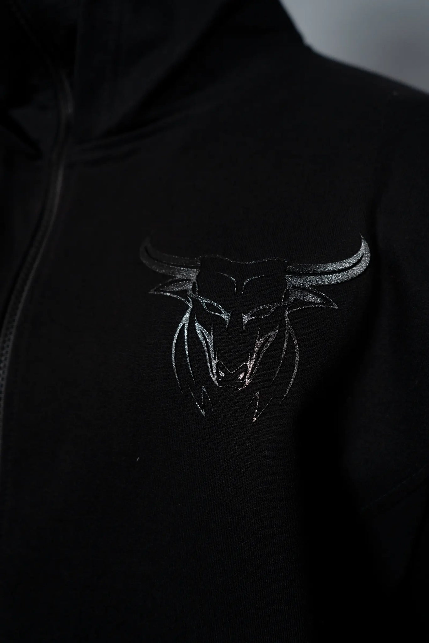 GHOST WARRIOR ZIPPER HOODIE (BLACK)