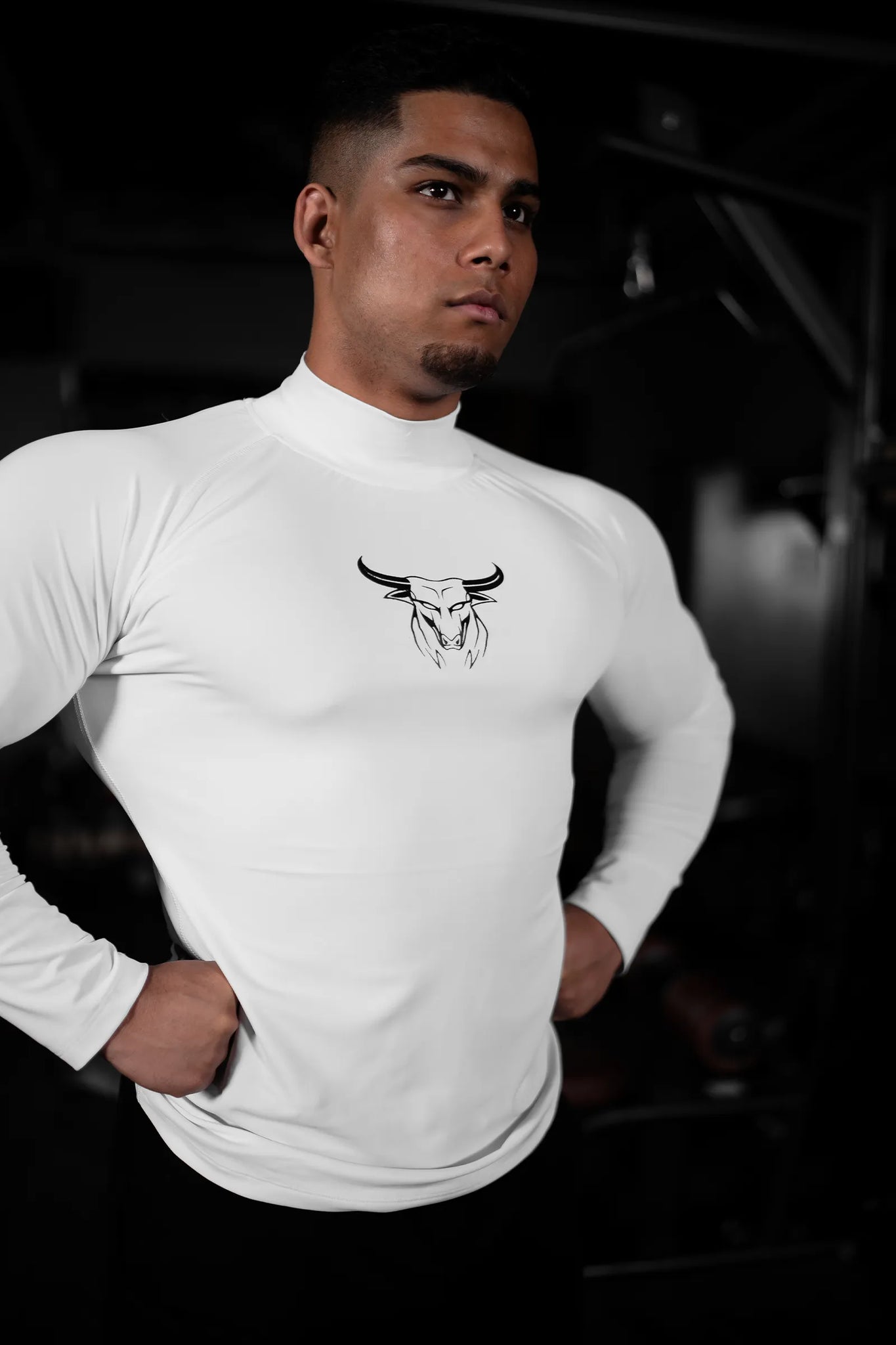 VERVE CORE HIGH-NECK FULL SLEEVE COMPRESSION (WHITE)