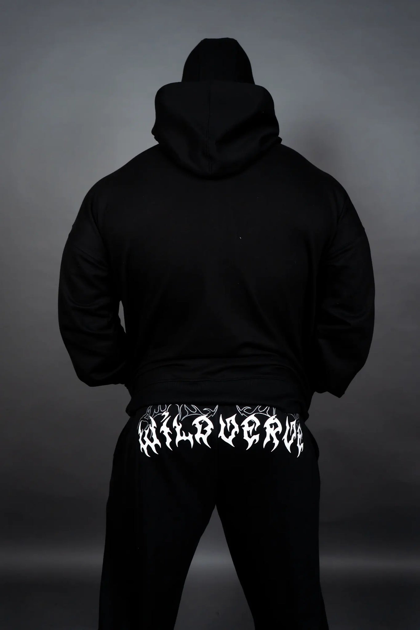 GHOST WARRIOR ZIPPER HOODIE (BLACK)