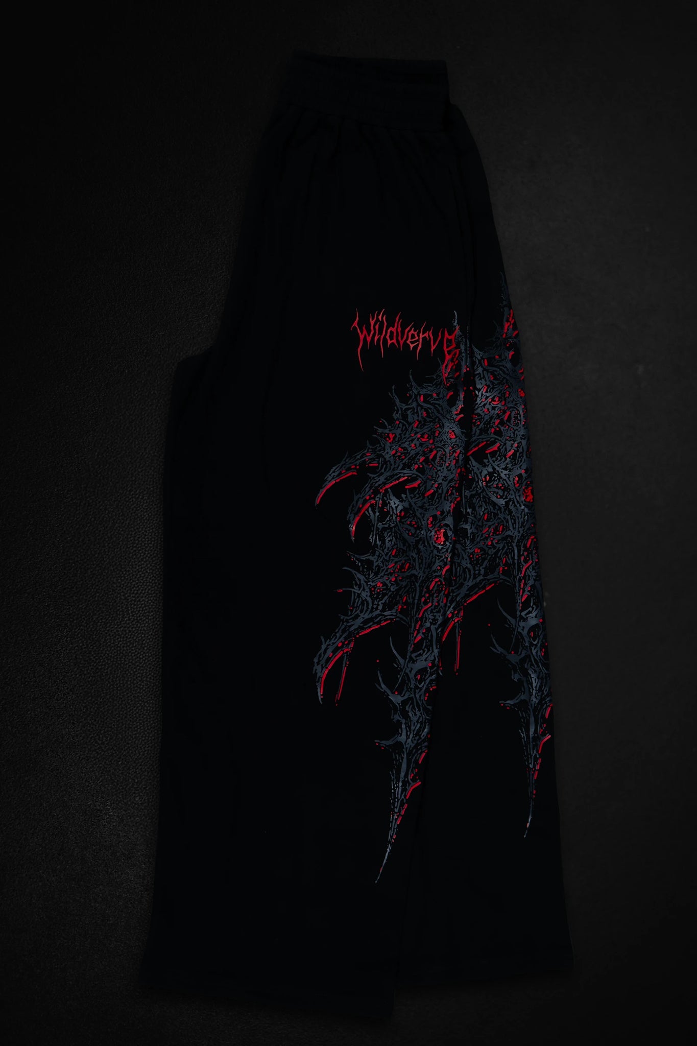 WILDVERVE BLOODFORGED SWEATPANTS (BLACK RED)