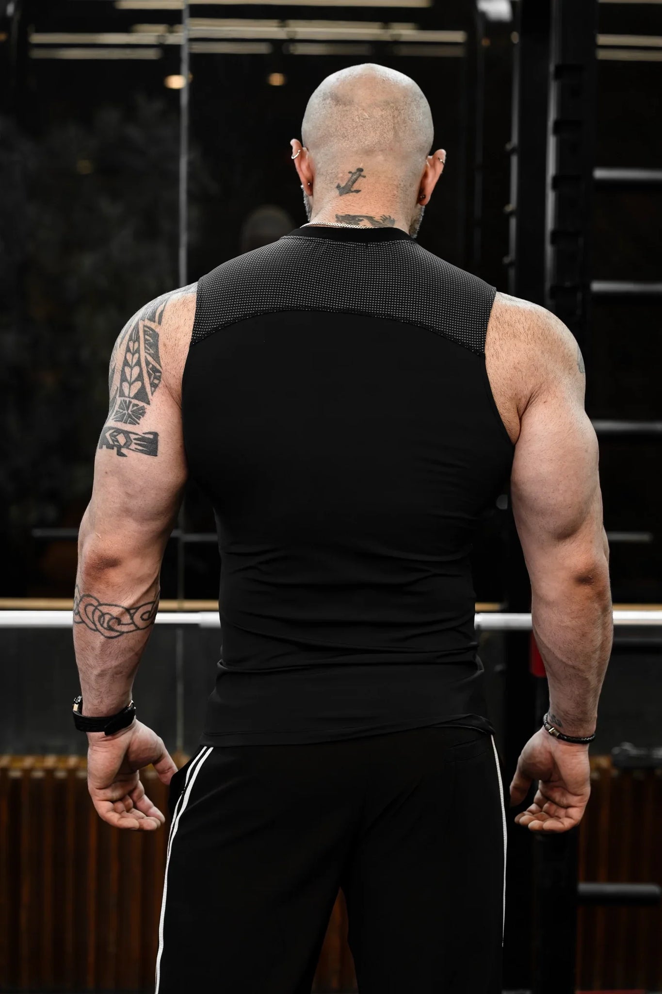 WILDVERVE NIGHT PREDATOR – BLACK SLEEVELESS COMPRESSION (BLACK PRINT)