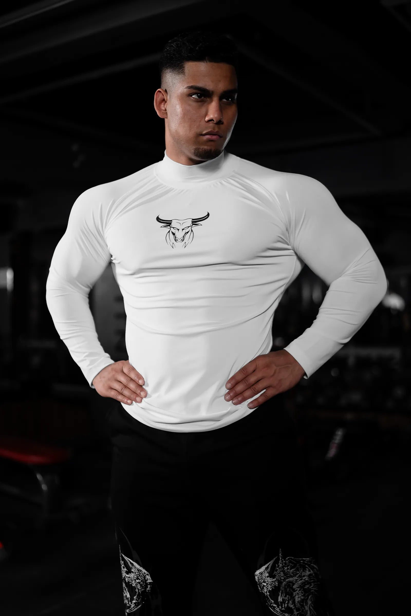 VERVE CORE HIGH-NECK FULL SLEEVE COMPRESSION (WHITE)