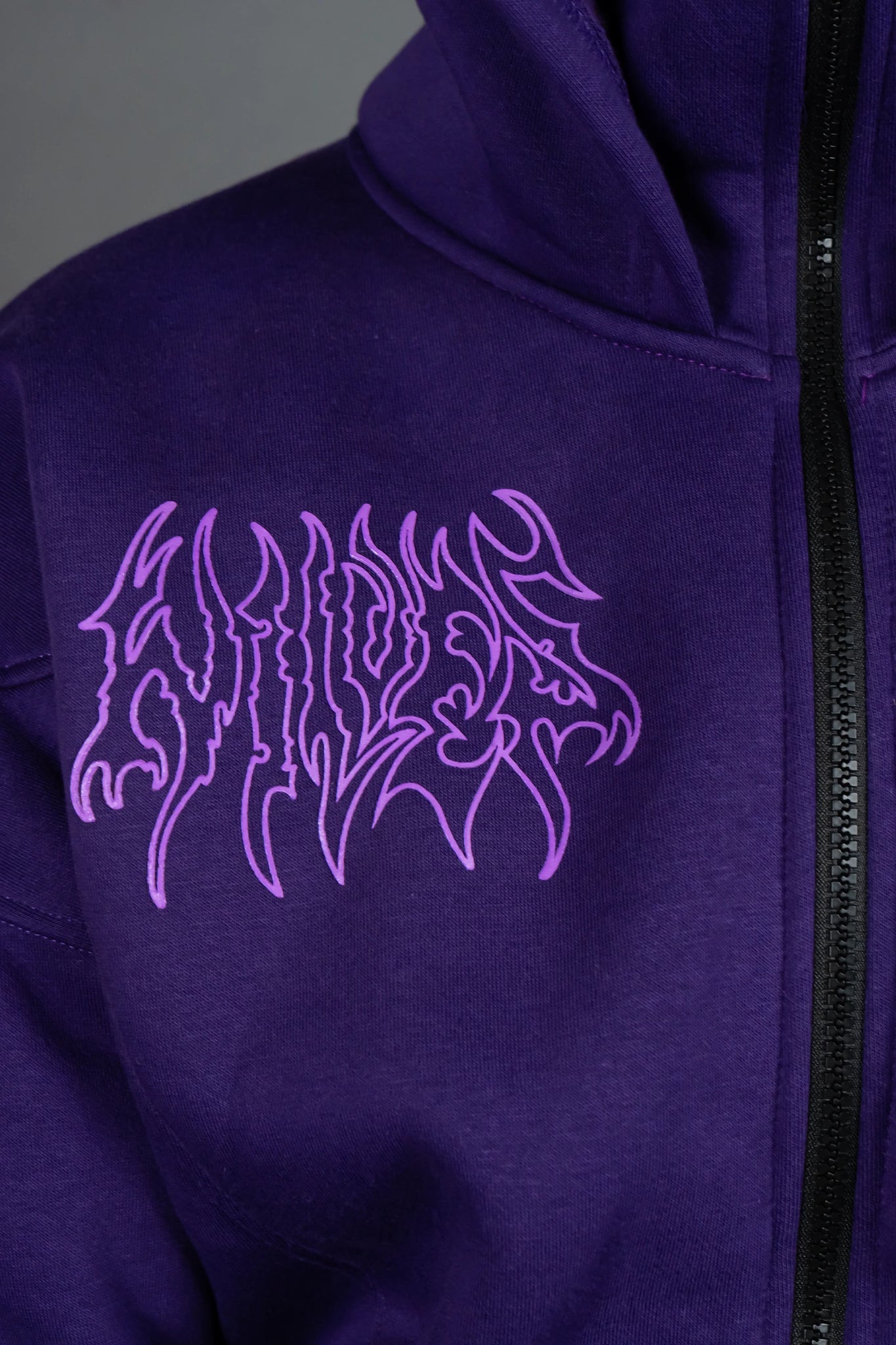 GHOST WARRIOR ZIPPER HOODIE (PURPLE)