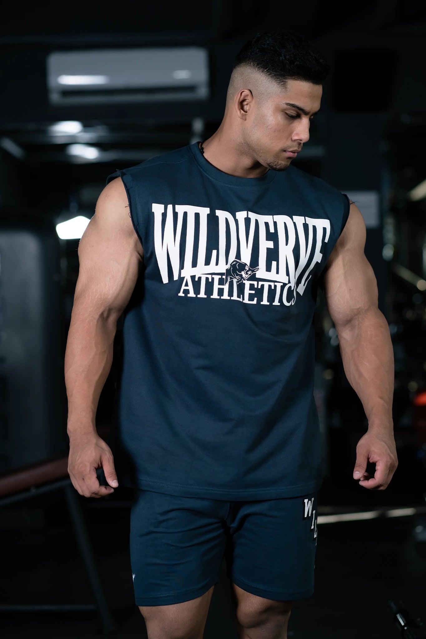 WILD VERVE VINTAGE MUSCLE TANK (REGAL BLUE METALLIC)