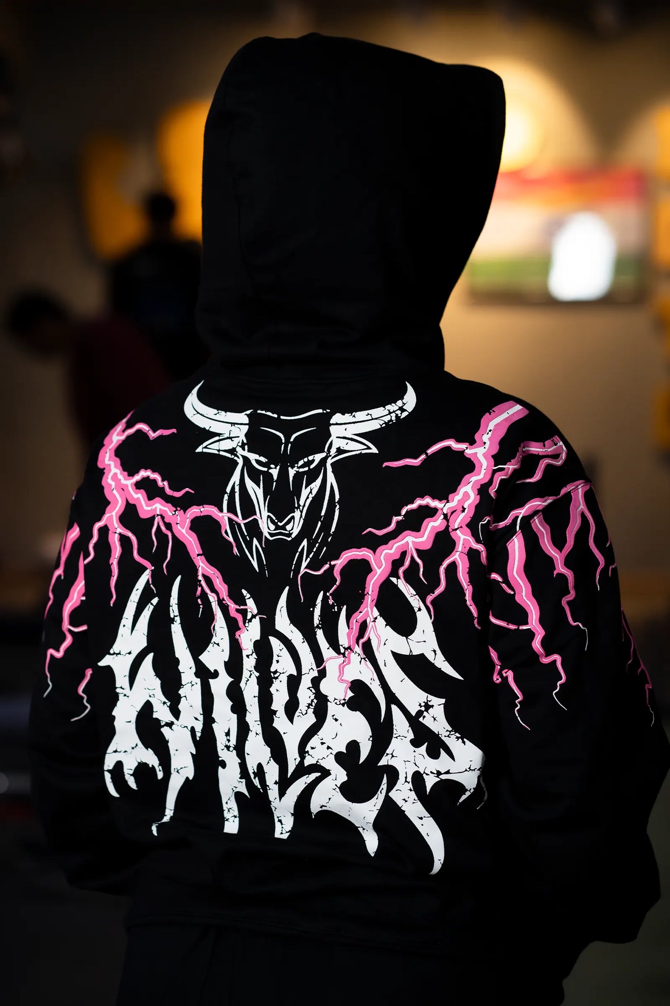 THUNDER STORM HOODIE (BLACK PINK)