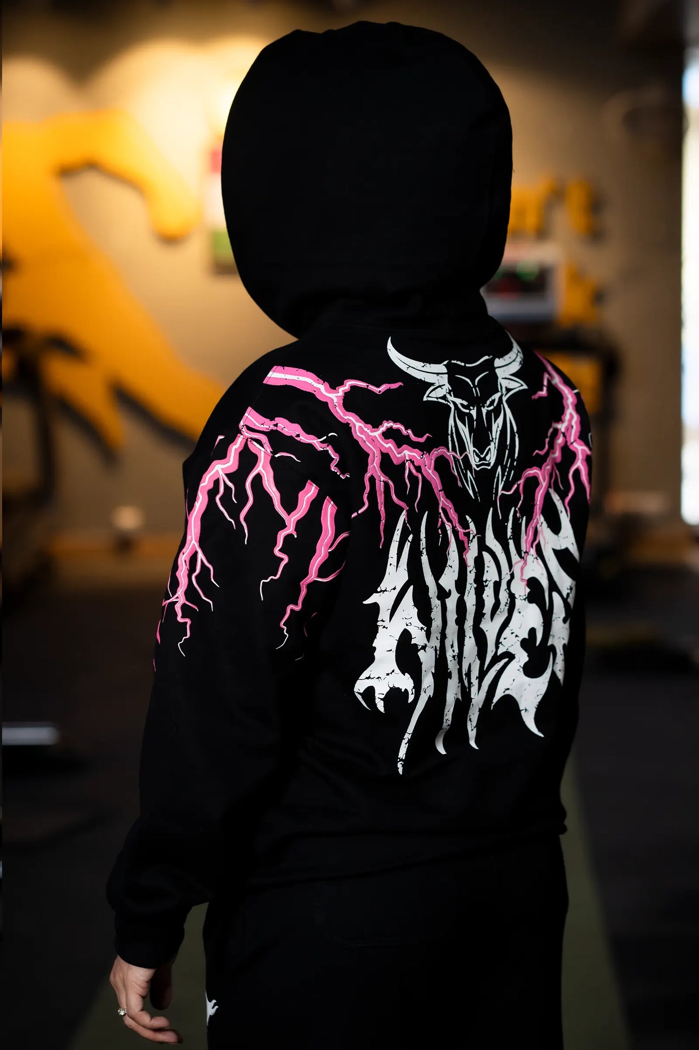 THUNDER STORM HOODIE (BLACK PINK)