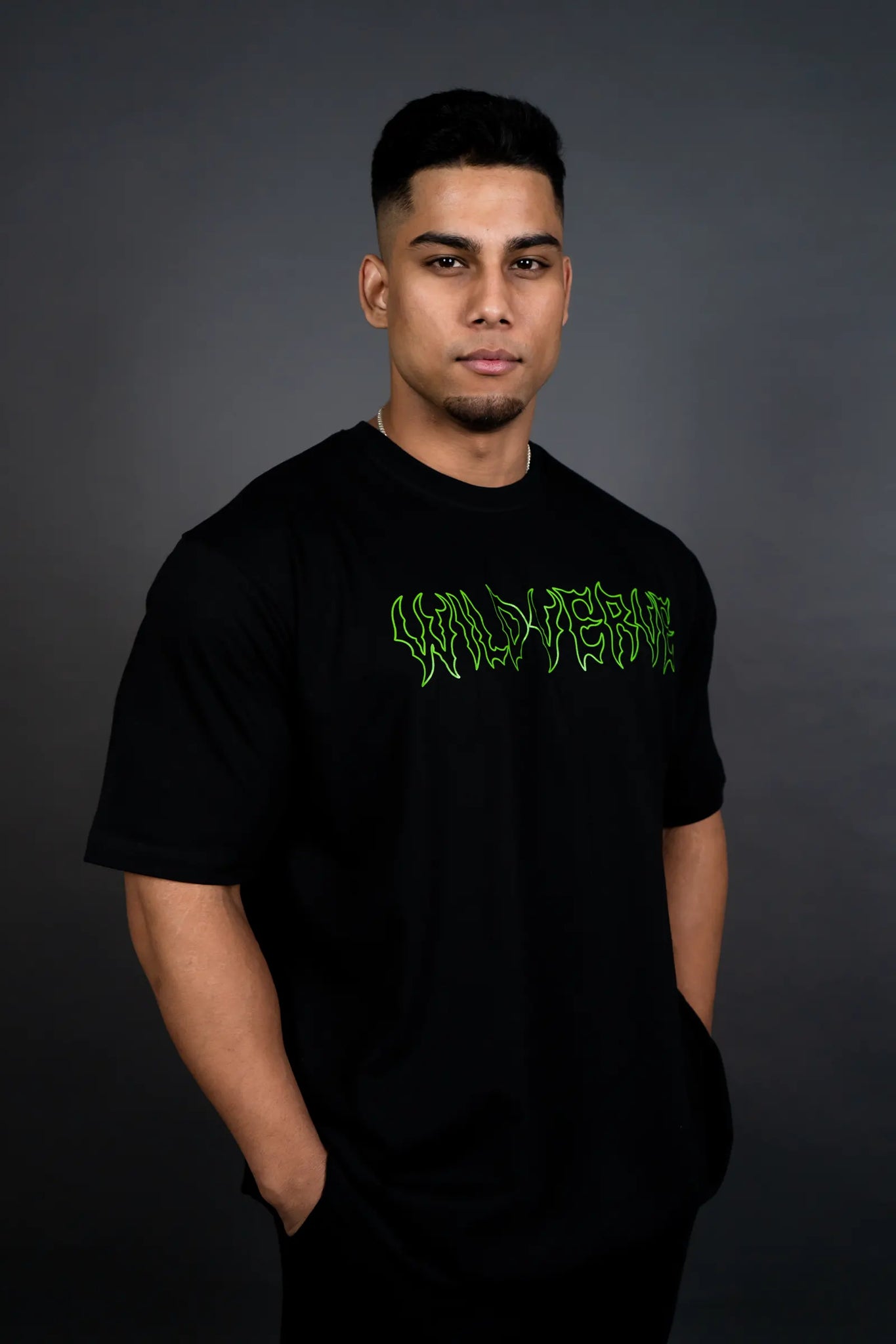 WINGED VERVE IMPACT OVERSIZED T-SHIRT (BLACK GREEN)