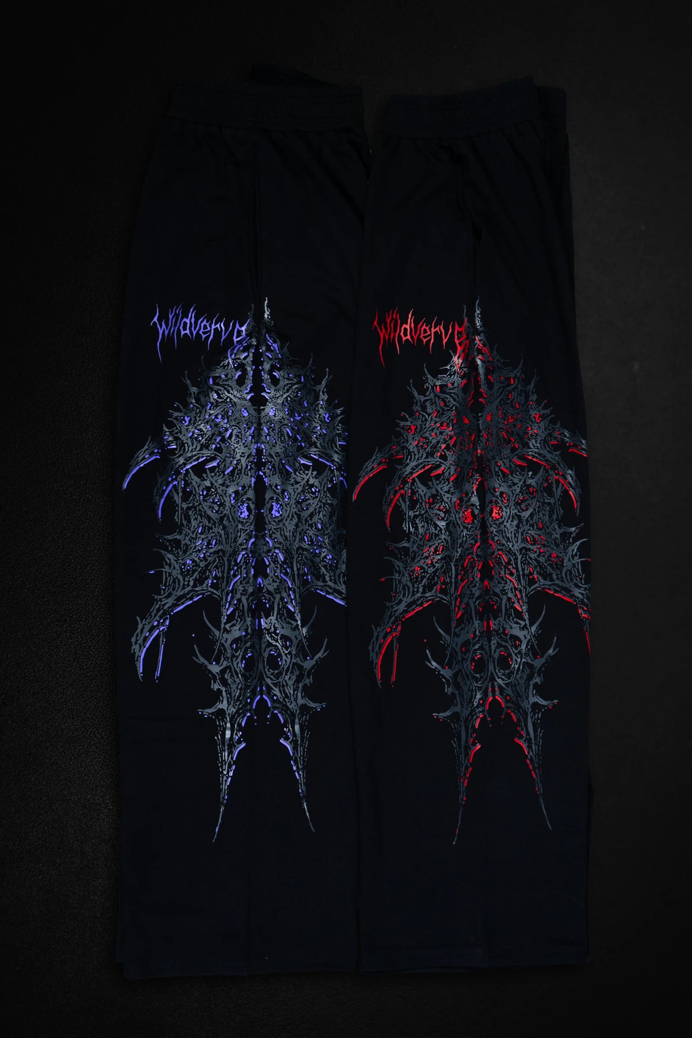 WILDVERVE BLOODFORGED SWEATPANTS (BLACK PURPLE)
