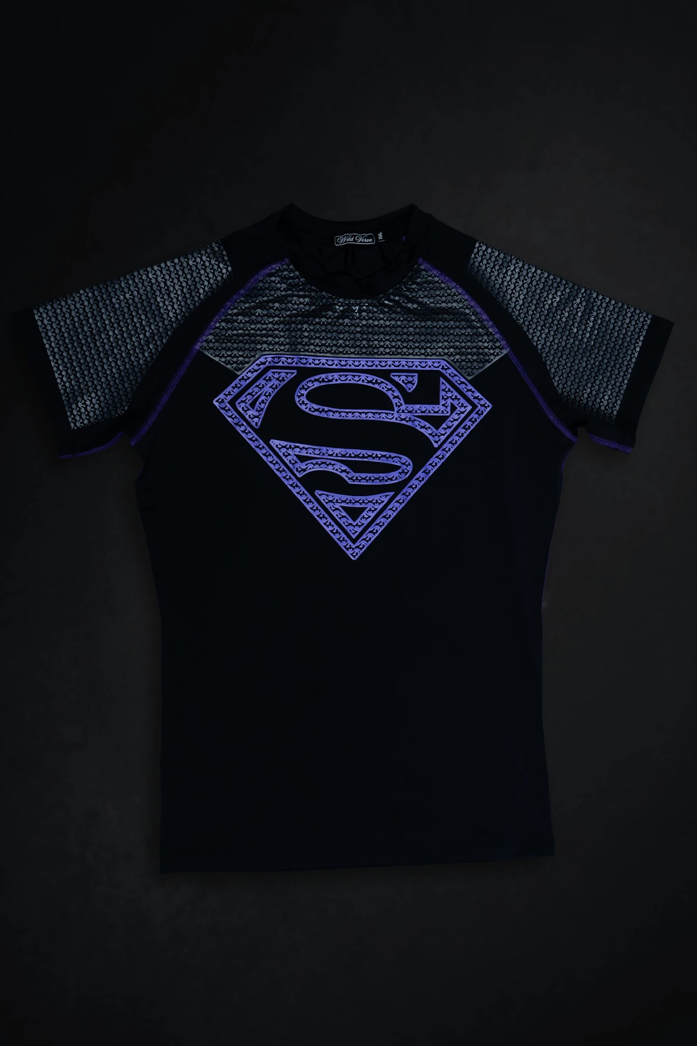 SHADOW SUPERMAN COMPRESSION TEE – PURPLE EDITION