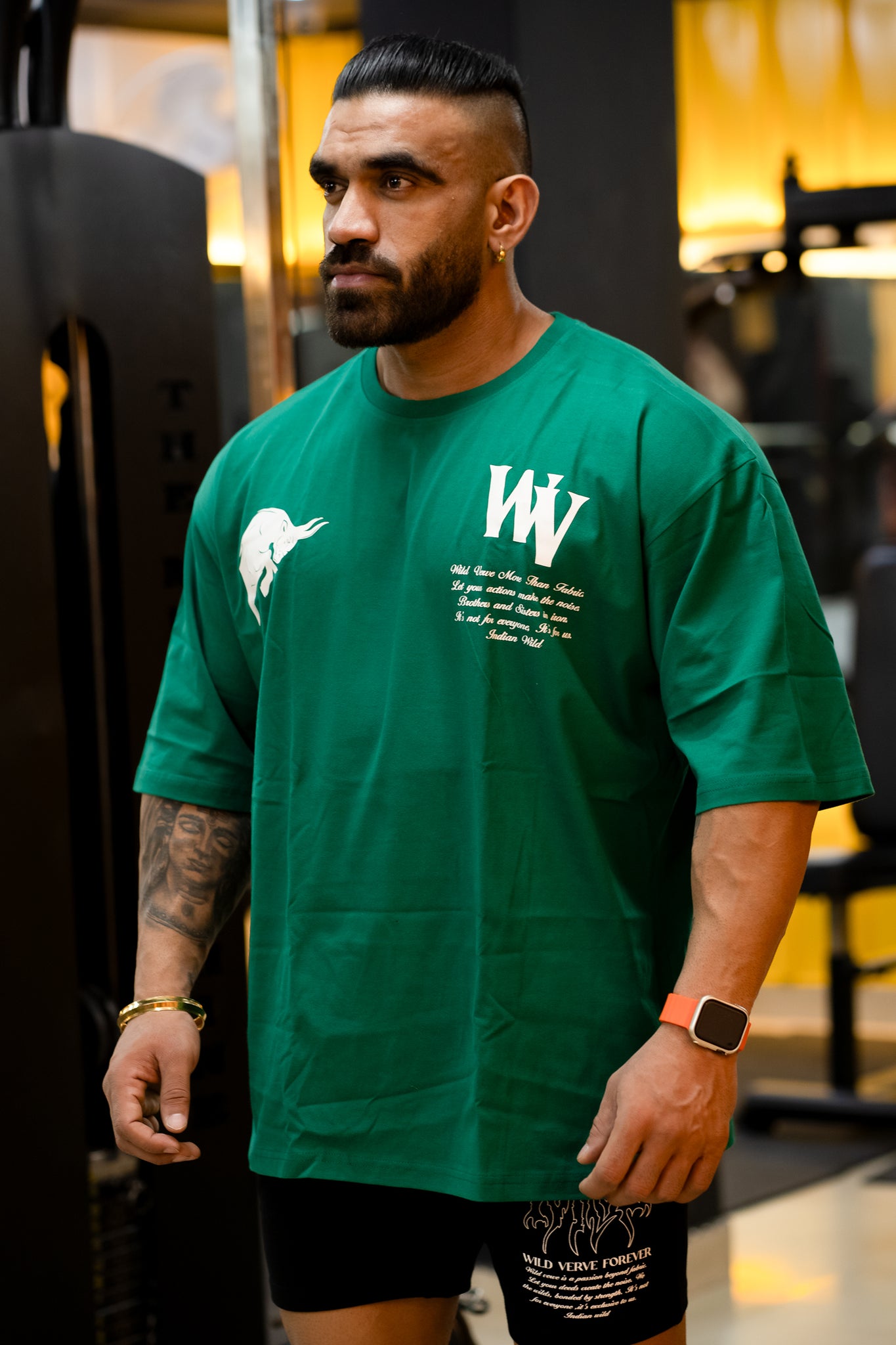 WV STAND UP "PREMIUM VINTAGE" Oversized T-shirt (Dark Green)