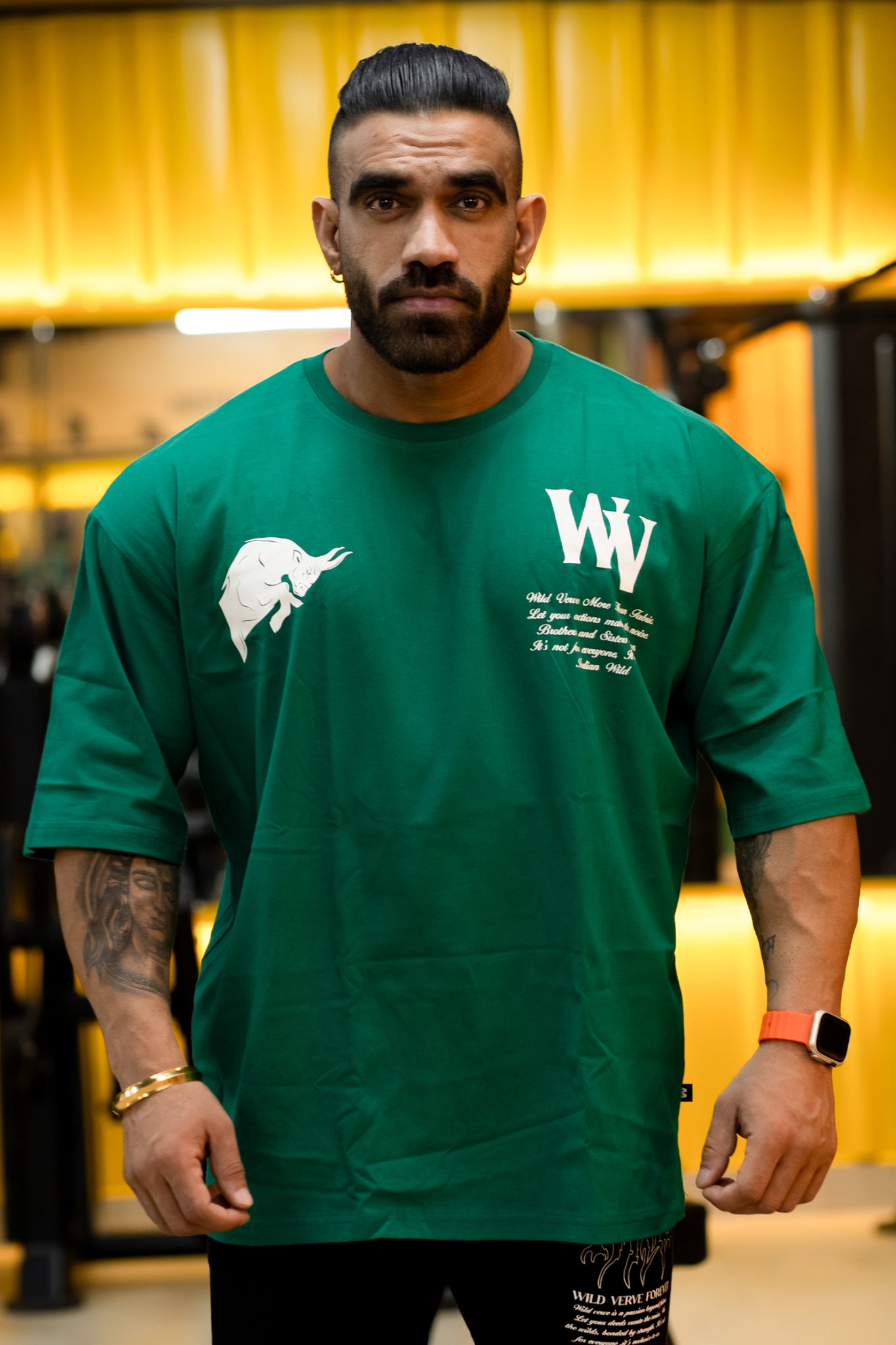 WV STAND UP "PREMIUM VINTAGE" Oversized T-shirt (Dark Green)