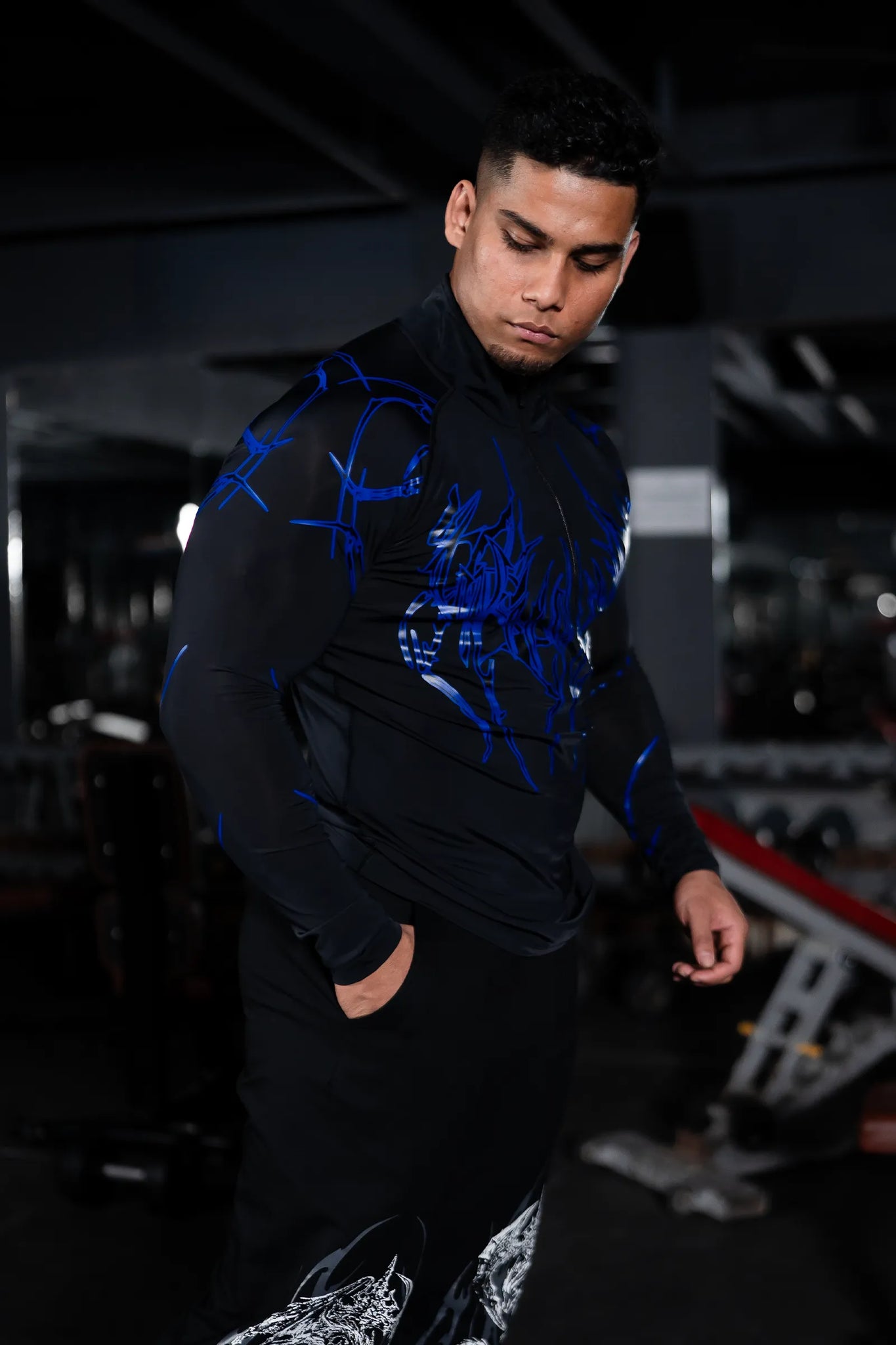 DARK ECLIPSE QUARTER-ZIP COMPRESSION (PHANTOM BLUE)