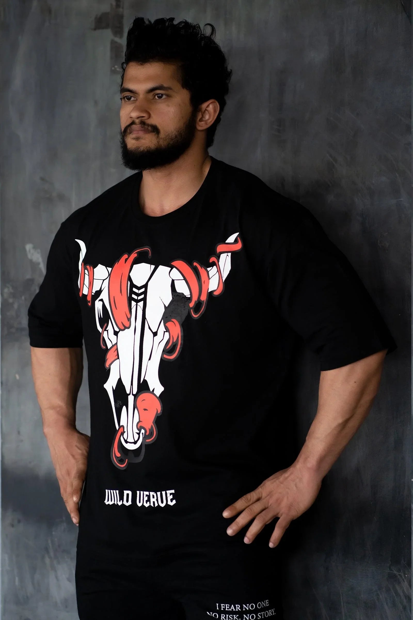 T-shirt Huge Street Bullies Homme XL – Rouge Et Noir – Streetwear