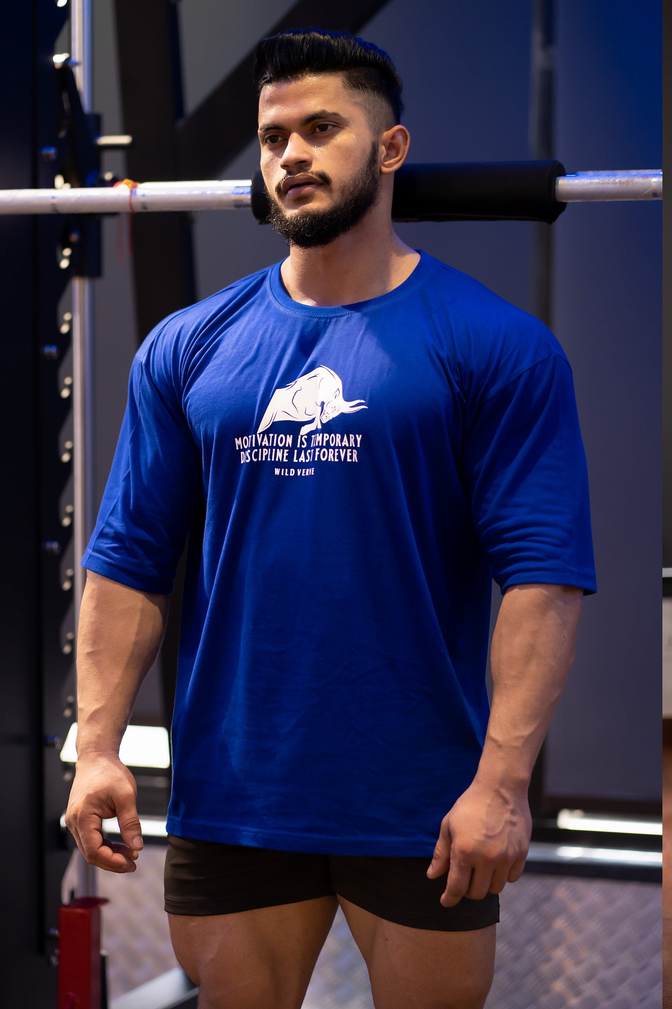 MOTIVATION IS TEMPORARY OVERSIZED T-SHIRT (Royal Blue)