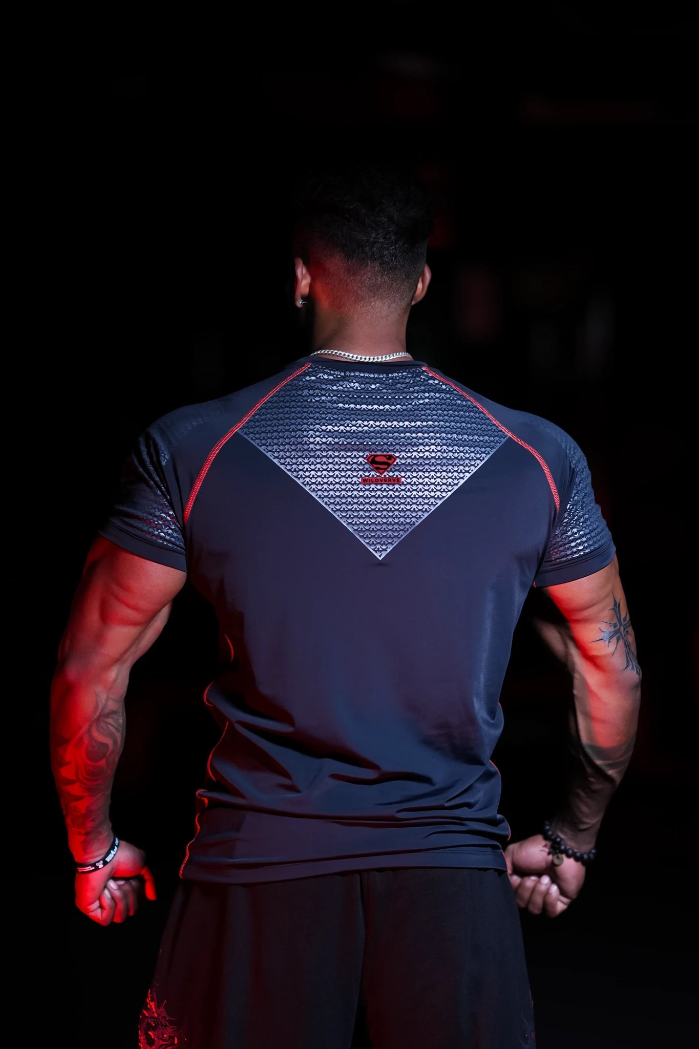 SHADOW SUPERMAN COMPRESSION TEE – RED EDITION
