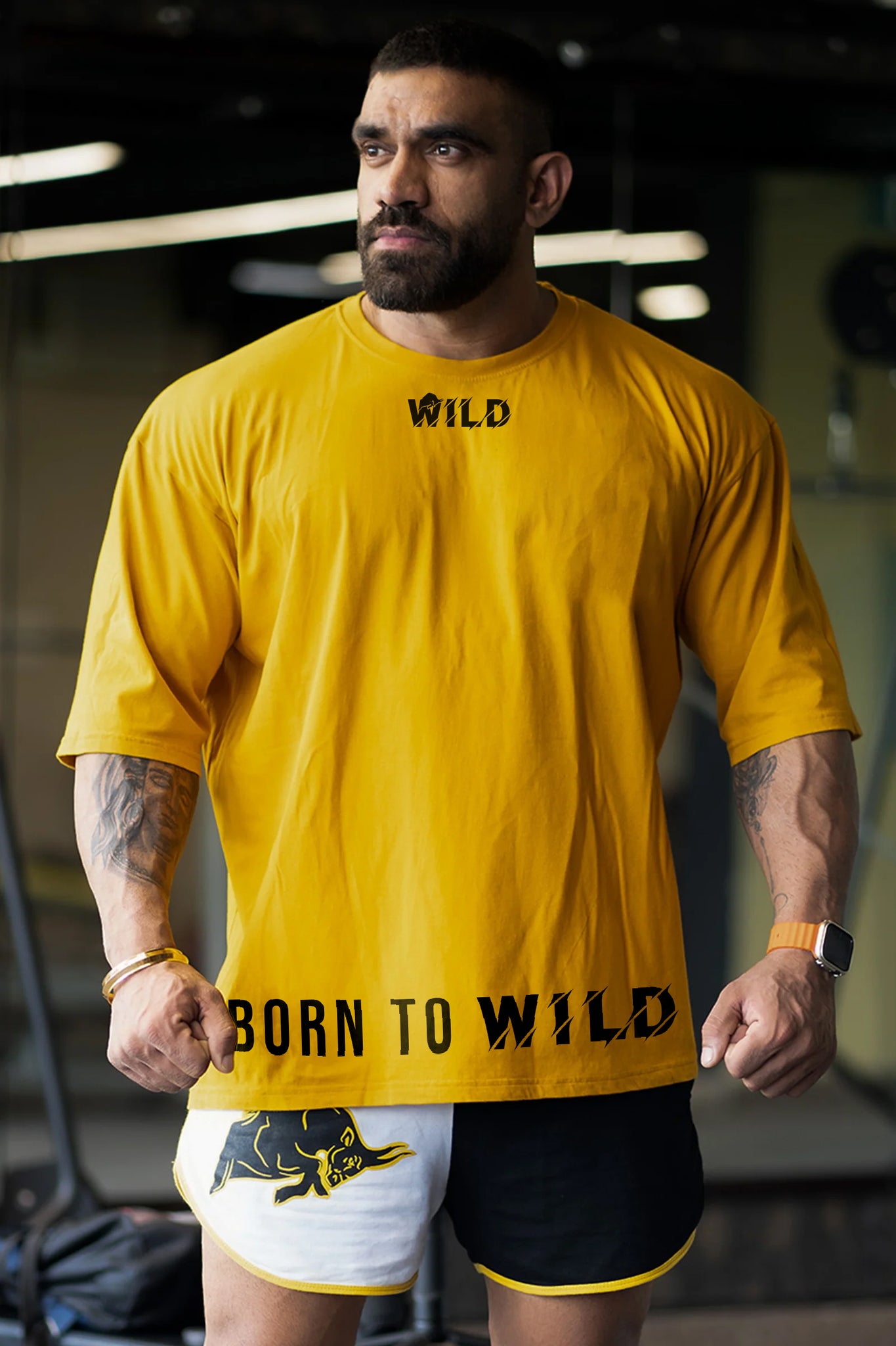 Born To wild Classic Oversized T-shirt (YELLOW)
