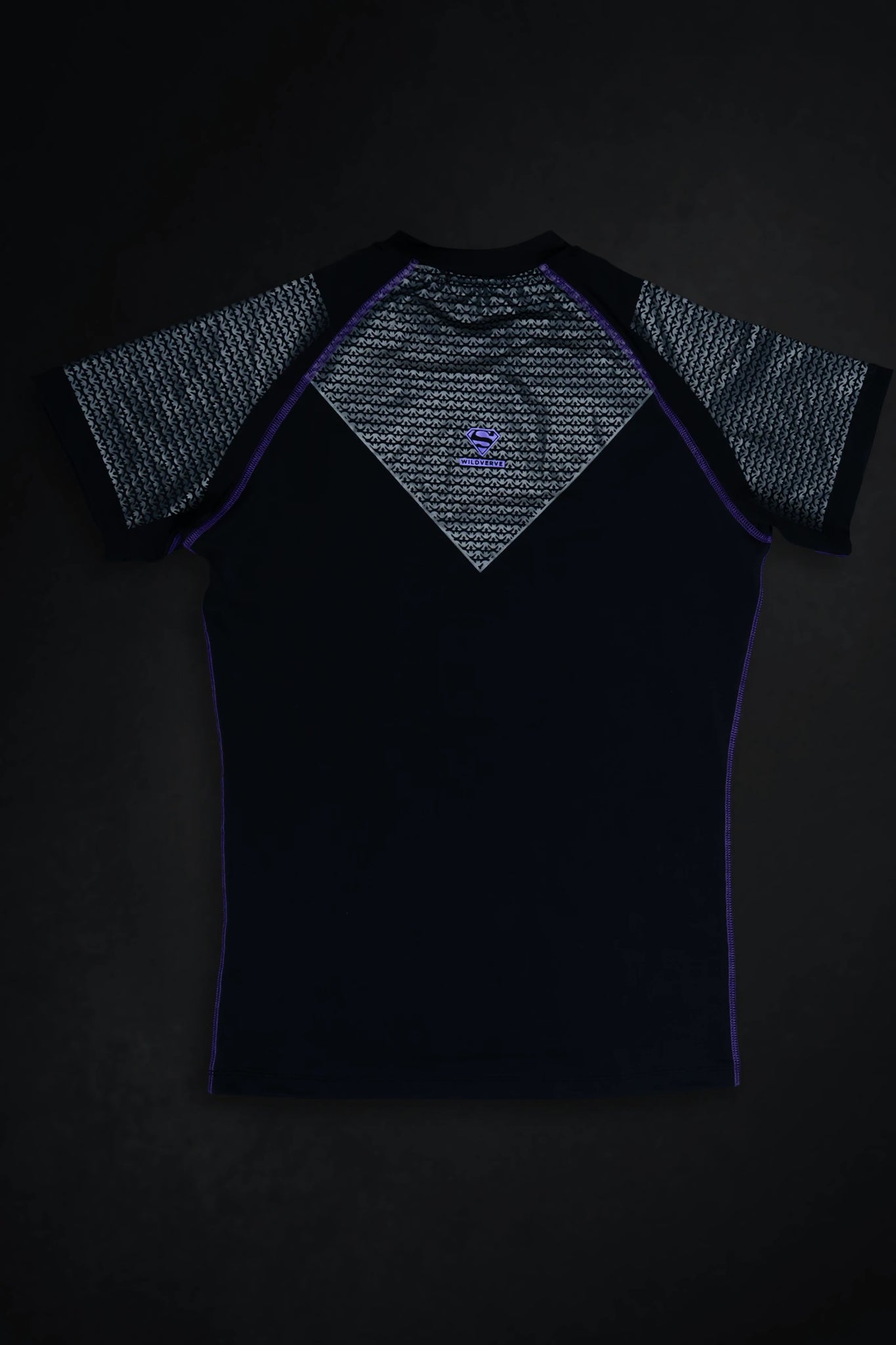 SHADOW SUPERMAN COMPRESSION TEE – PURPLE EDITION