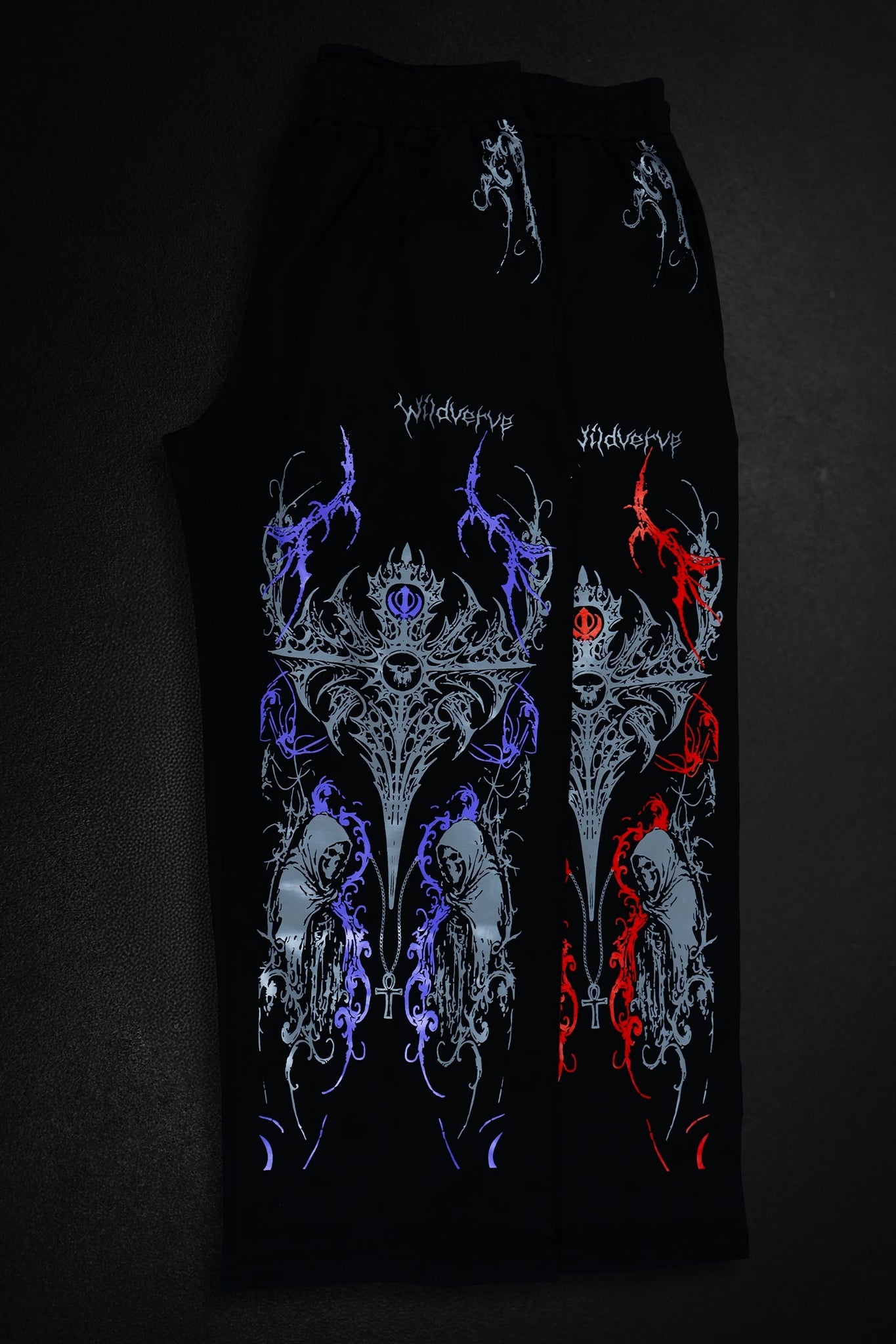 WILDVERVE NIGHT REIGN SWEATPANTS (BLACK PURPLE)
