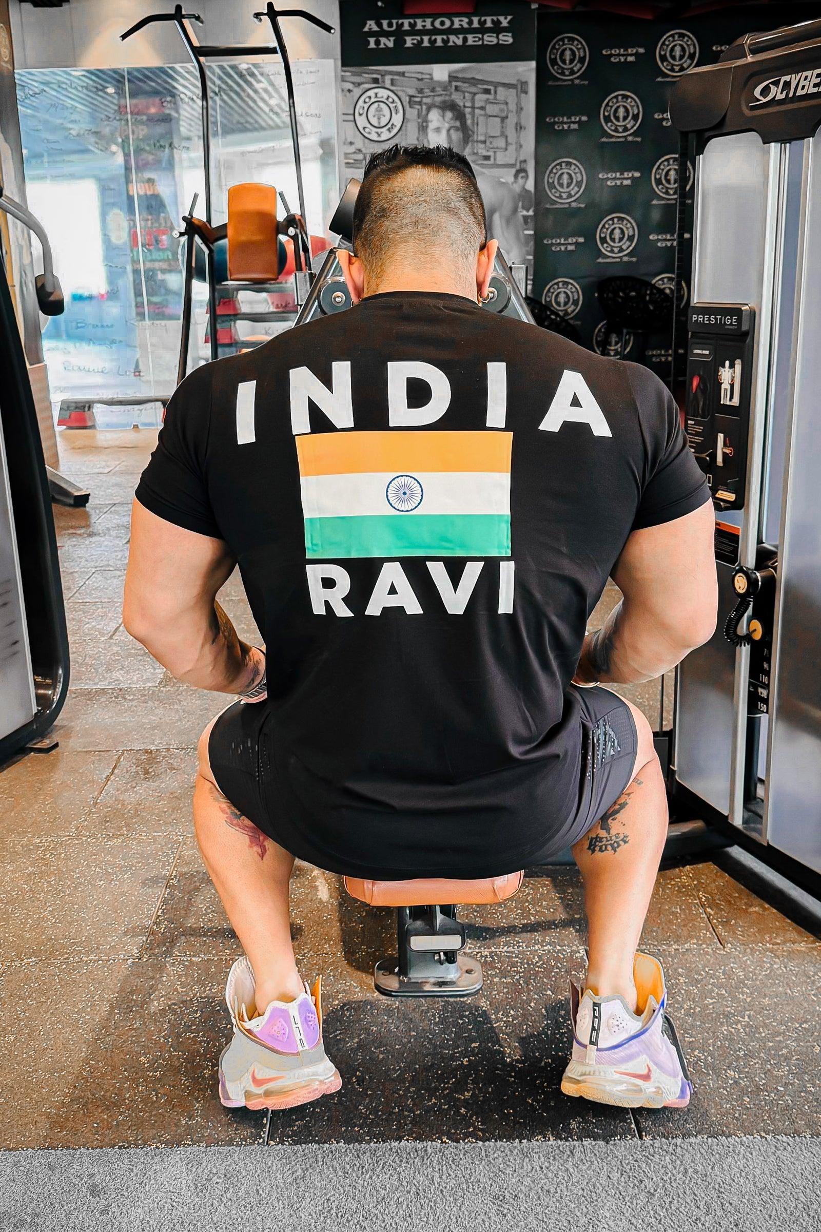 OFFICIAL INDIA SPORTS ATHLETE T-SHIRT (BLACK) - THEWILDVERVE