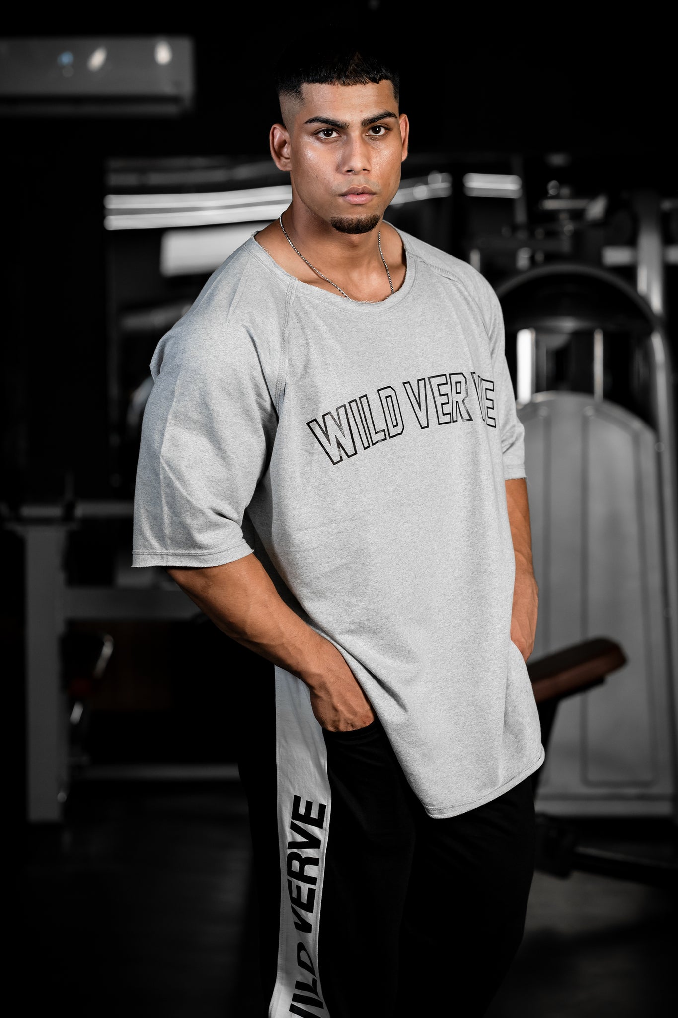 WILD VERVE NIGHT WALKER OVERSIZE TEE (GREY MELANGE)