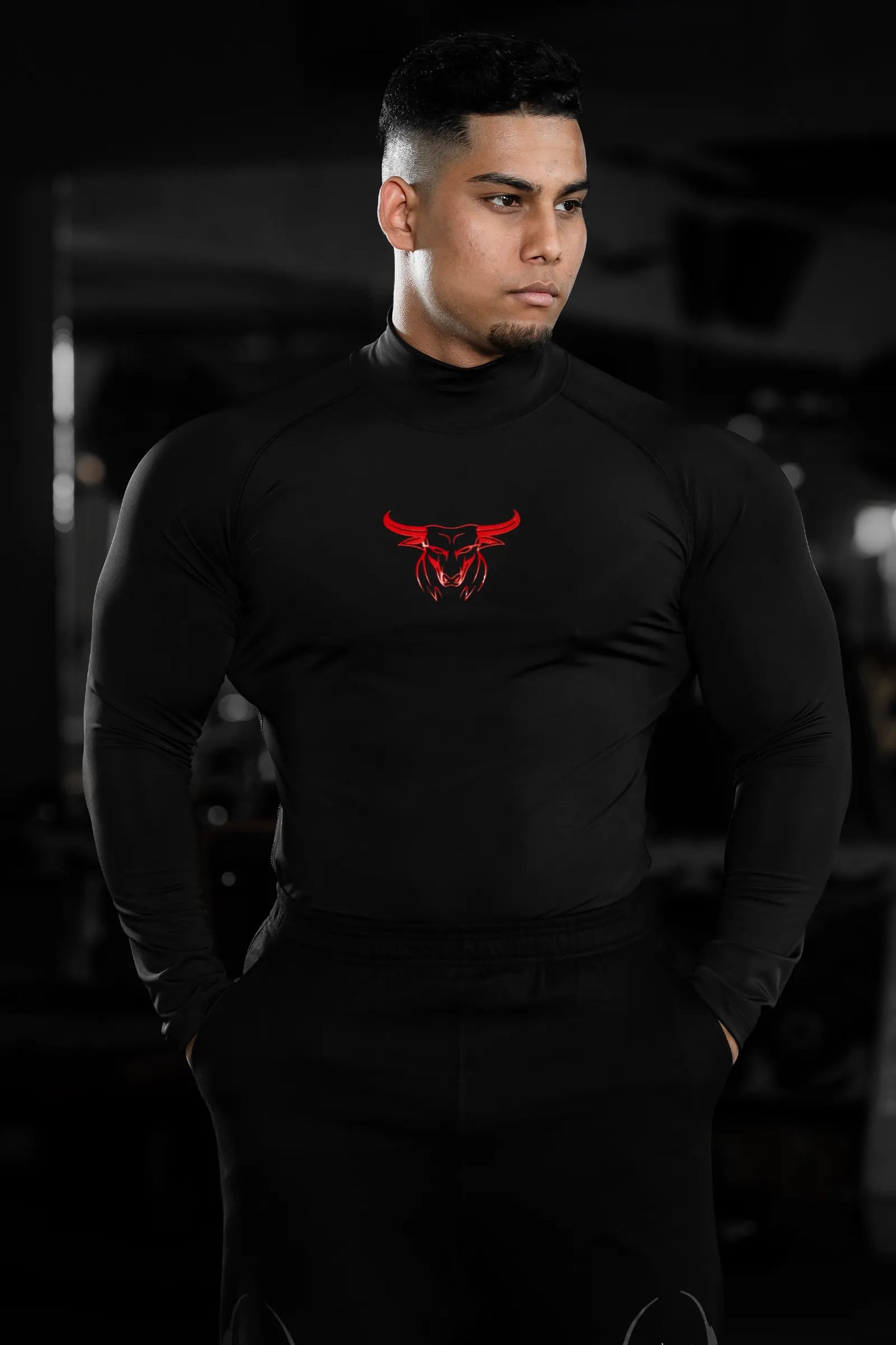 VERVE CORE HIGH-NECK FULL SLEEVE COMPRESSION (BLACK)