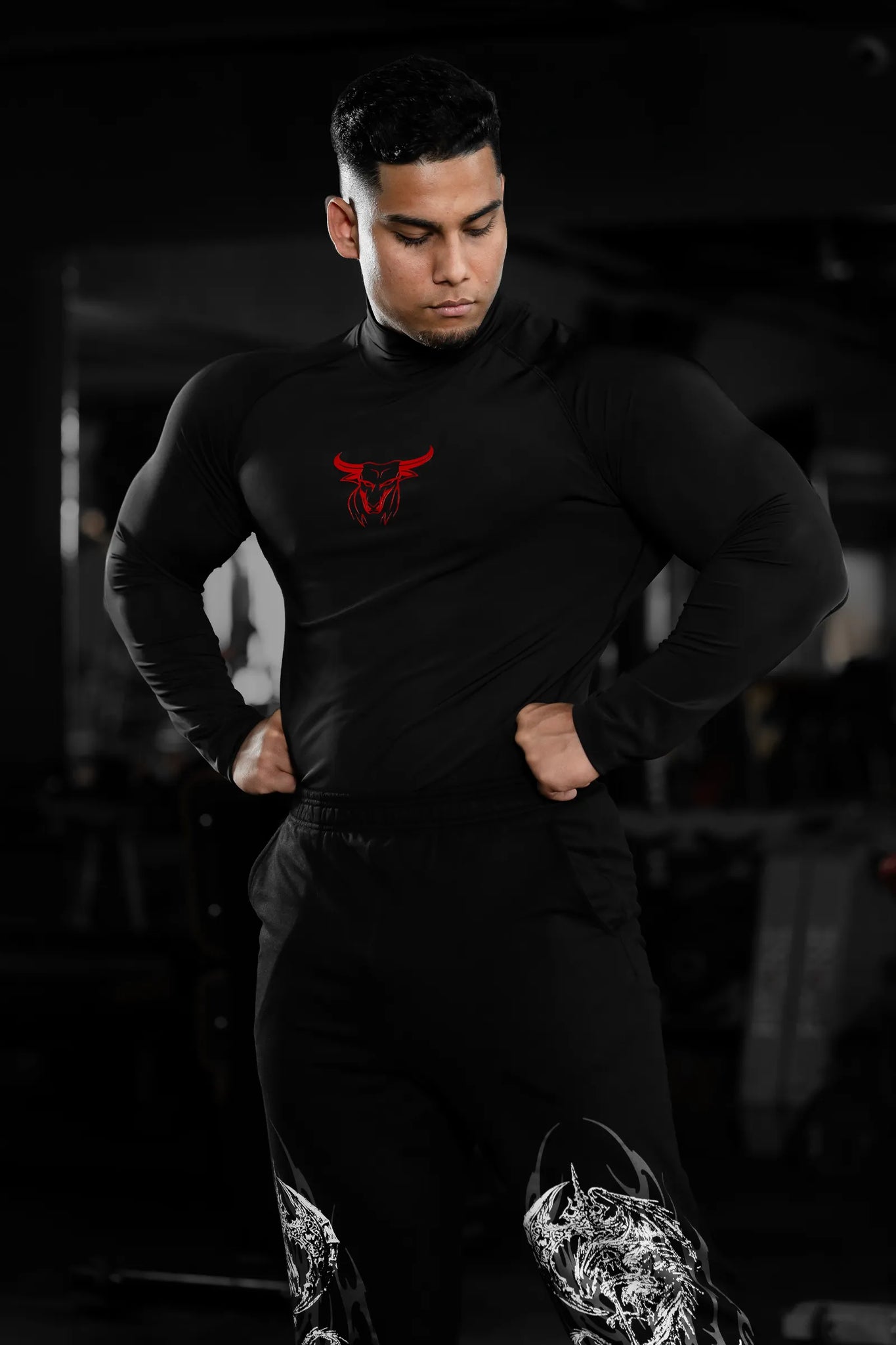 VERVE CORE HIGH-NECK FULL SLEEVE COMPRESSION (BLACK)