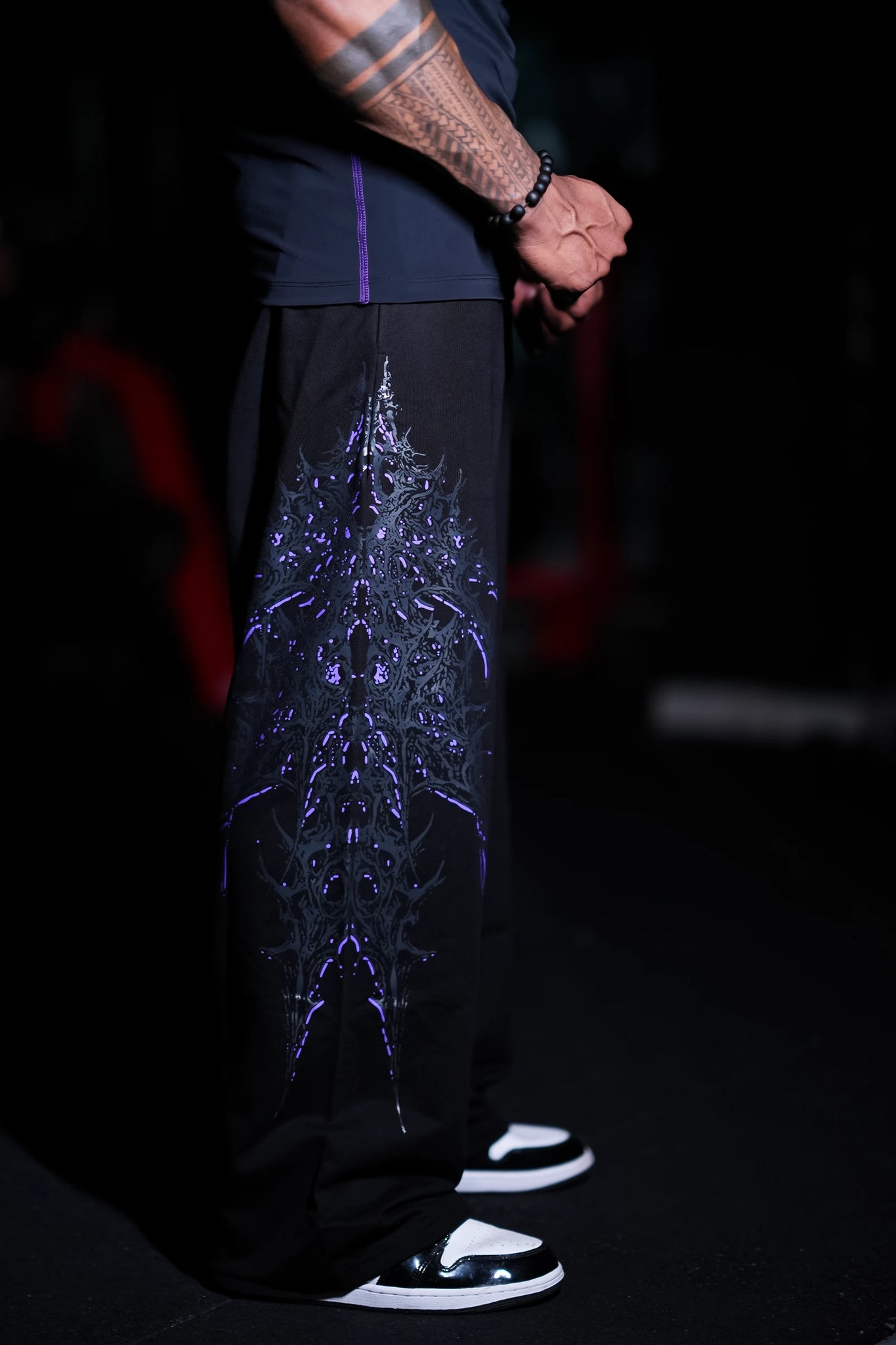 WILDVERVE BLOODFORGED SWEATPANTS (BLACK PURPLE)
