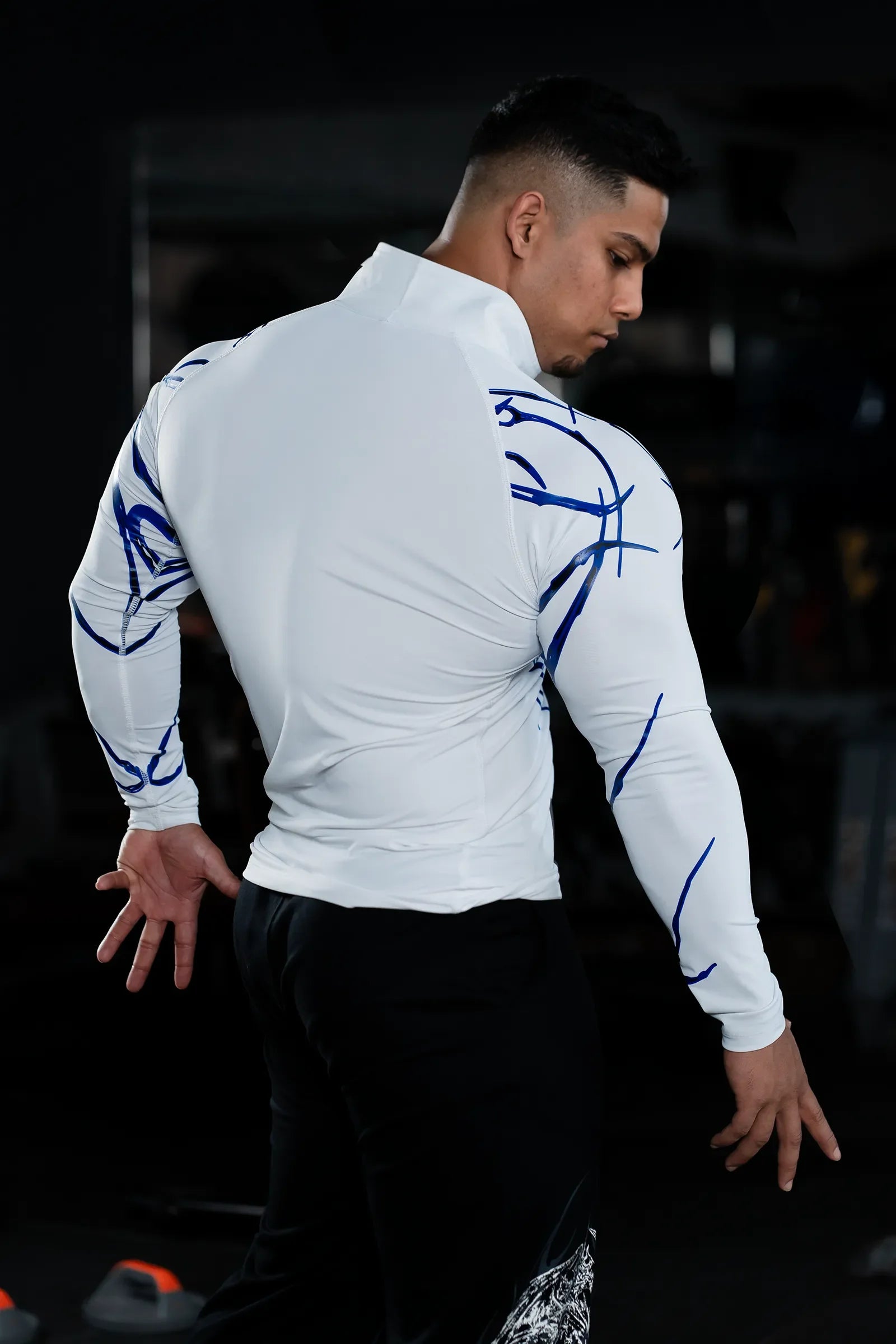 DARK ECLIPSE QUARTER-ZIP WHITE COMPRESSION (PHANTOM BLUE)