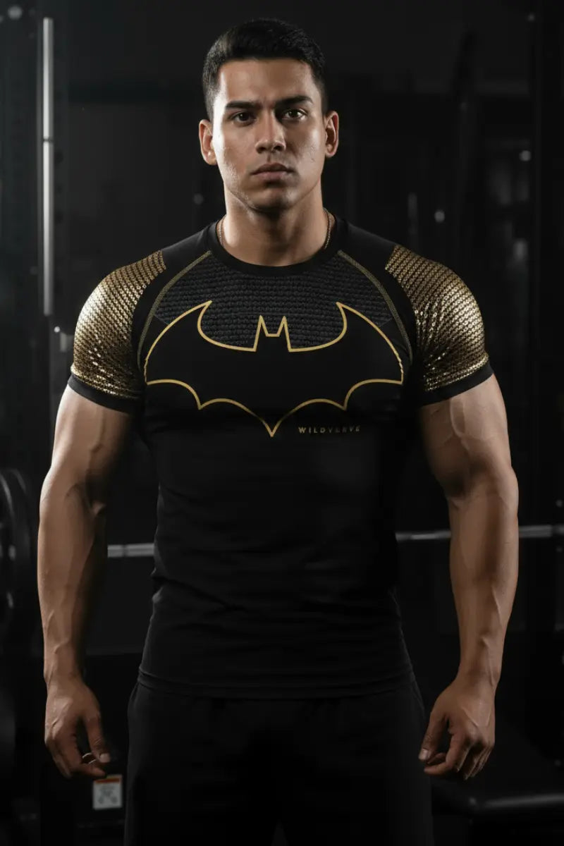 DARK KNIGHT GOLD COMPRESSION TEE