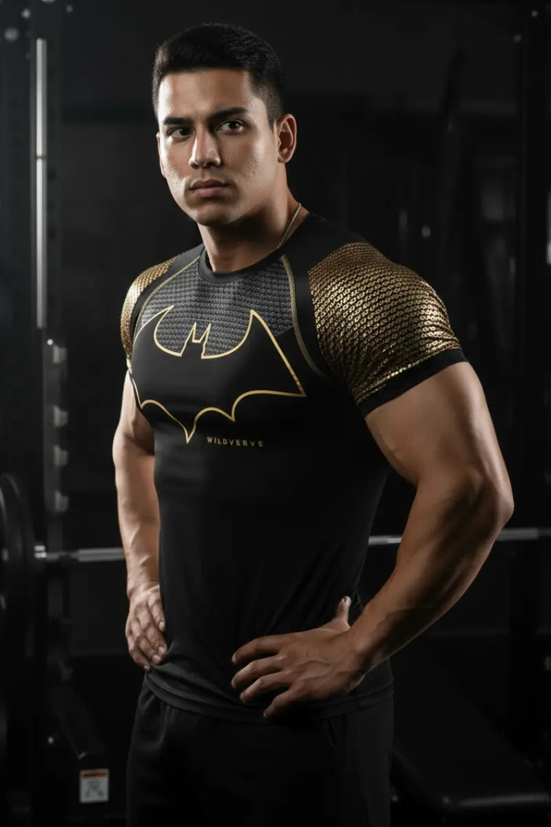 DARK KNIGHT GOLD COMPRESSION TEE