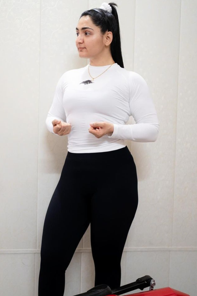 WOMENS COMPRESSION T-SHIRT FULL SLEEVE (WHITE)