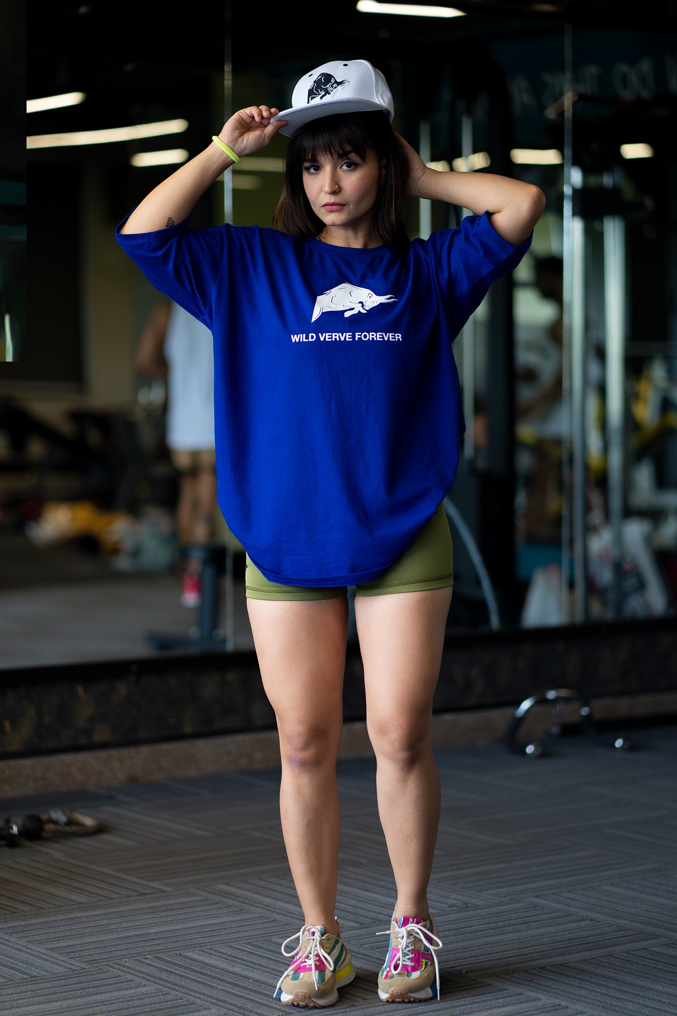 SHE REMEMBERED WHO SHE WAS Oversized T-shirt (ROYAL BLUE)