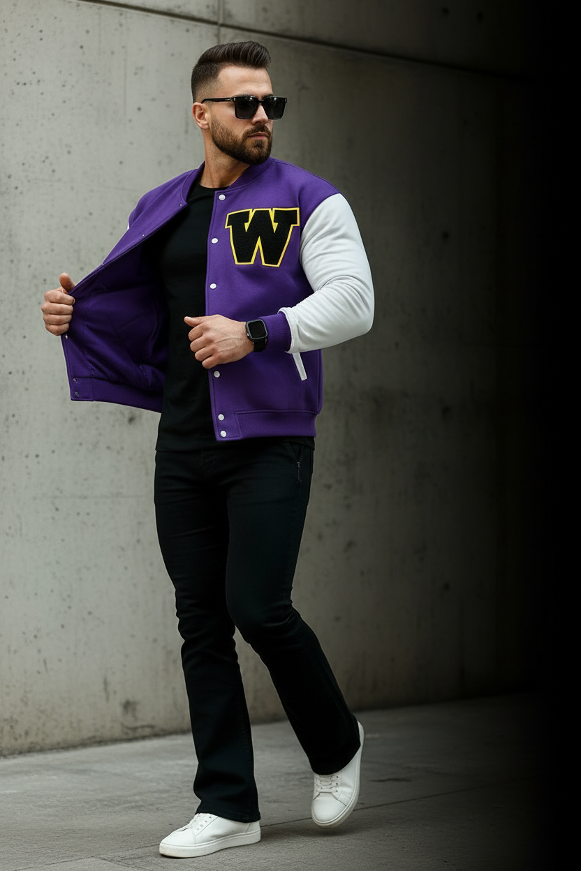 Purple white dynamic lifestyle banner