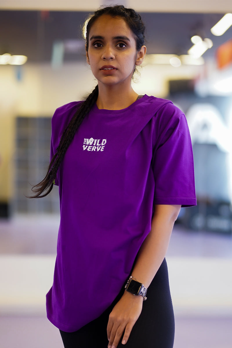 Keep Your SQUATS Low Oversized T-shirt (PURPLE)
