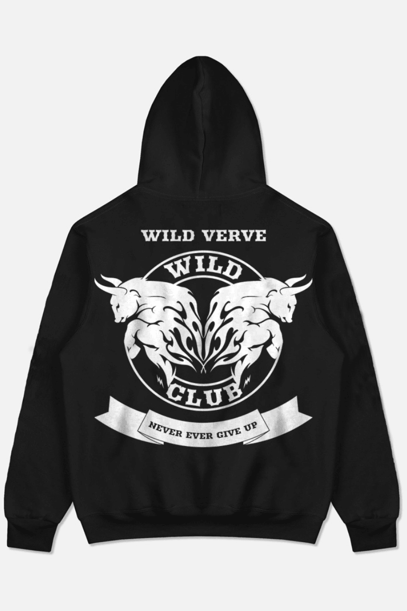 Never Ever Give Up Oversized Hoodie - THEWILDVERVE